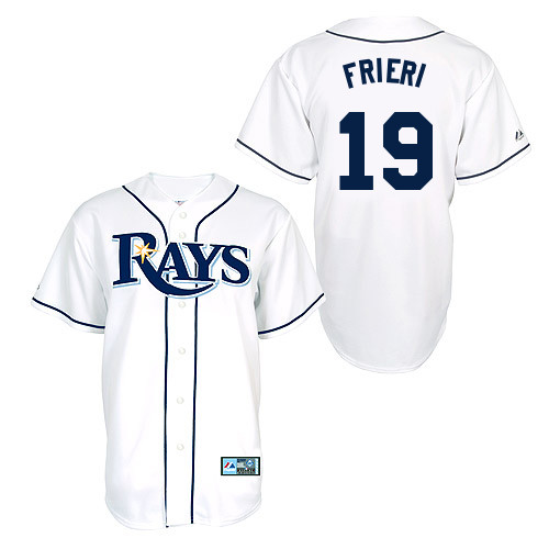 Ernesto Frieri #19 Youth Baseball Jersey-Tampa Bay Rays Authentic Home White Cool Base MLB Jersey